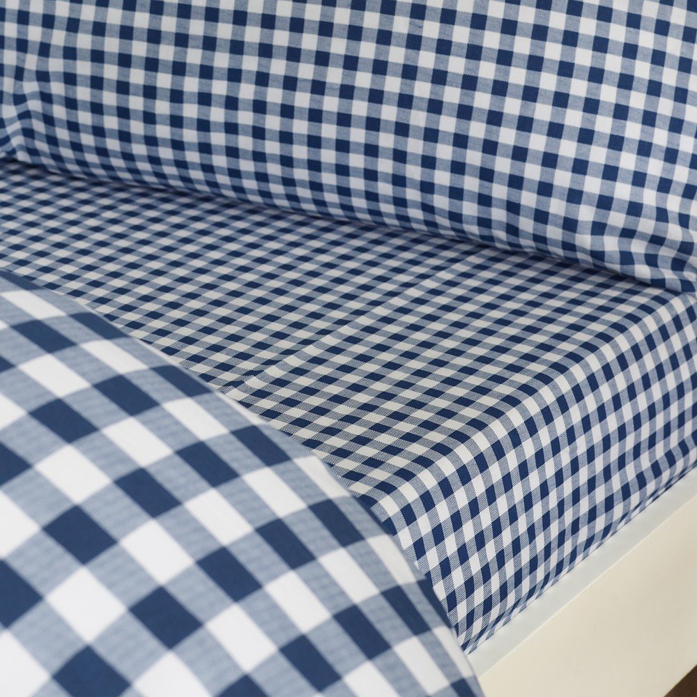 Catherine Lansfield Tamno plava 3-dijelna posteljina za bračni krevet 200x200 cm Bamford Gingham Check – | shoptok.hr
