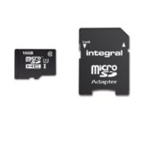 Integral spominska kartica z SD adapterjem 16GB MICRO SDHC (INMSDH16G10-90U1) | Shoptok.si