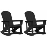  Adirondack ljuljačke 2 pcs Crna HDPE | shoptok.hr