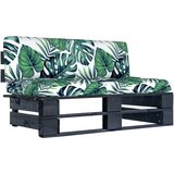 Maison Chic Vrtni srednji kavč - Zunanji kavč iz palet črna impregnirana borovina, (22040999) | Shoptok.si