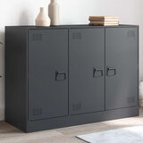  Komoda antracit 99 x 39 x 73 cm čelična Antracitno siva Cene