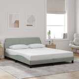  Okvir za krevet Dover svjetlosivi 160 x 200 cm baršunasti | shoptok.hr