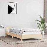  Okvir kreveta s uzglavljem bez madraca krem 90x190cm od tkanine | Eponuda.com
