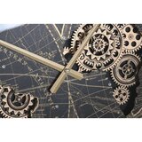  Zidni sat Home ESPRIT Crna zlatan Kristal Željezo Vintage 62 x 8 5 x 62 cm | shoptok.hr