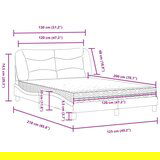  Postelja z vzmetnico temno rjav 120x200 cm blago | Shoptok.si