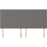 Posteljno vzglavje 4 kosa temno siv 80x5x78/88 cm blago, (20953024) | Shoptok.si