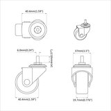  Dizalni kotač 12 pcs Crna M6 mm Željezo i najlon | shoptok.hr