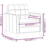  Fotelja tamnosiva 60 cm tkanina | shoptok.hr
