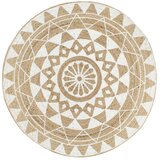  Ručno rađeni tepih od jute s bijelim uzorkom 120 cm | shoptok.hr