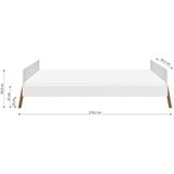 BELLAMY Lotta Junior krevet 200x90 cm, latte | shoptok.hr
