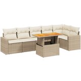 vidaXL 7-dijelni set vrtnih sofa od poliratana s jastucima bež | shoptok.hr