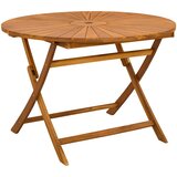  Preklopni vrtni stol Prirodna Ø110 x 75 cm Čvrsto drvo akacije | shoptok.hr