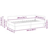 vidaXL Kutni okvir kreveta Ostalo s uzglavljem Tamno siva 80 x 200 cm | shoptok.hr