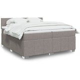  Krevet s oprugama i madracem smeđesivi 200x200 cm od tkanine | shoptok.hr