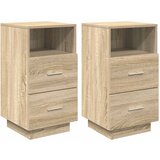 Maison Chic Dvo delni komplet Nočne omarice - Nočne mize z 2 predaloma sonoma hrast 36x36x68 cm, (21688928) Cene
