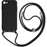 AVIZAR iPhone SE 2022, 2020 in 8, 7 poltoga etui na vrvico z mehko notranjostjo, ovratnikom - crna, (20632320) | Shoptok.si