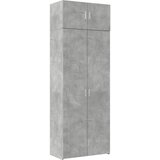 Ormarić za pohranu boja betona 80x42,5x225 cm konstruirano drvo | shoptok.hr