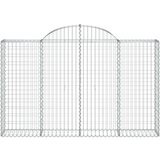  Obokane gabion košare 6 kosov 200x30x120/140cm pocinkano železo, (20758377) | Shoptok.si