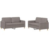  2-dijelni set sofa s jastucima smeđesivi od tkanine | shoptok.hr