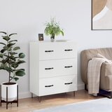 The Living Store Komoda visok sijaj bela 69,5x34x90 cm inženirski les - Komoda, (21662595) | Shoptok.si