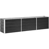 vidaXL Povišena vrtna gredica pocinčani čelik 240x40x45 cm antracit | shoptok.hr