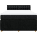  Krevet s oprugama i madracem crni 140x200 cm od tkanine | shoptok.hr