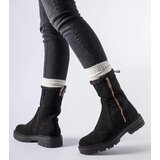 Gemre Black insulated ankle boots with a zipper Sunnyslope | Shoptok.si