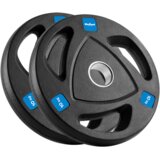 Rebel Active olimpijski utezi od lijevanog željeza, obloženi gumom, set od 2 x 10 kg, rupa 51 mm | shoptok.hr