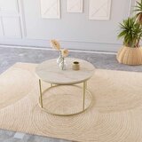 Hanah home Royal klub sto Ø 75 cm, zlatna / travertin Cene