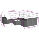  9-dijelni set vrtnih sofa od poliratana s jastucima sivi | shoptok.hr