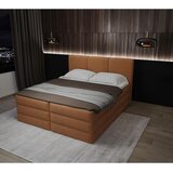 MID.YOU POSTELJA BOXSPRING 160 cm x 200 cm , les, tekstil, leseni material opečnato rjava | Shoptok.si