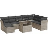  9-dijelni set vrtnih sofa od poliratana s jastucima svjetlosivi | shoptok.hr