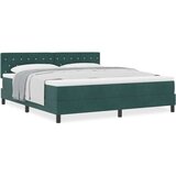 vidaXL Postelja Box Spring z Blazino Temno Zeleno Super Kralj Žamet, (22051727) | Shoptok.si