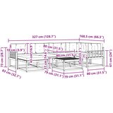  Set vanjskih sofa 7 kom. Bijela i svjetlosiva | shoptok.hr