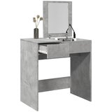  The Living Store Toaletna mizica z ogledalom betonsko siva 73x46,5x120 cm - Toaletna Mizica, (21496007) Cene