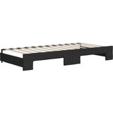  Dnevni krevet na razvlačenje s madracima crni 90x200 cm tkanina | shoptok.hr