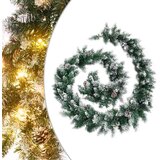  Božićna girlanda s LED svjetlima zelena 2,7 m PVC | shoptok.hr