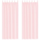 vidaXL Voile zavese z zankami 2 kosa svetlo roza 140x260 cm, (5000298217) | Shoptok.si