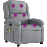 Maison Chic Masažni fotelj - Relax naslanjač svetlo sivo blago, (22134821) | Shoptok.si