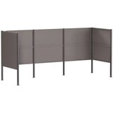  Ekran za kante za smeće 249 x 85 x 113 cm Otporni čelik Rđa - Otporni čelik 249 cm bez uzorka | shoptok.hr