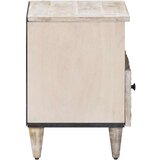  Posteljna omarica 2 pcs Bela 40 x 33 x 46 cm Masiven les manga, (5000210717) | Shoptok.si