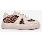 Boto Women's Sneakers with Leopard Print on Platform Beige Nativira | shoptok.hr