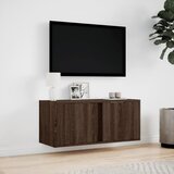  Zidni TV ormarić LED smeđa boja hrasta 80x31x35 cm | shoptok.hr