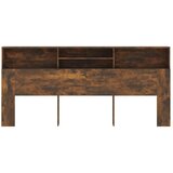  Uzglavlje s ormarićem boja dimljenog hrasta 220 x 19 x 103,5 cm | Eponuda.com