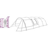  Tunelski šator s krovom Zelena i bijela 778 x 356 x 210 cm | shoptok.hr