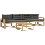  Set vanjskih sofa s jastukom 4 pcs Bijela i antracit | shoptok.hr