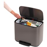 Brabantia bo kanta za otpad s pedalom i plastičnim umetkom 36 l - platinum | shoptok.hr
