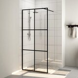 vidaXL pregrada za tu&scaron;iranje s prozirnim staklom ESG 115 x 195 cm crna cijene