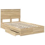  Krevet s od storage Sonoma hrast 120 x 200 cm Konstruirano drvo | shoptok.hr