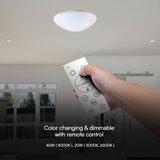  LED prigušiva plafonska svetiljka LED/40W/230V 3000-6500K 45 cm bela + daljinski upravljač | Eponuda.com